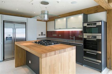 small kitchen island with gas hob